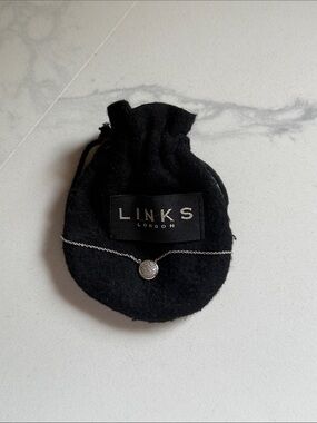 Links of London Diamond Essentials Pave Round Pendant Necklace
